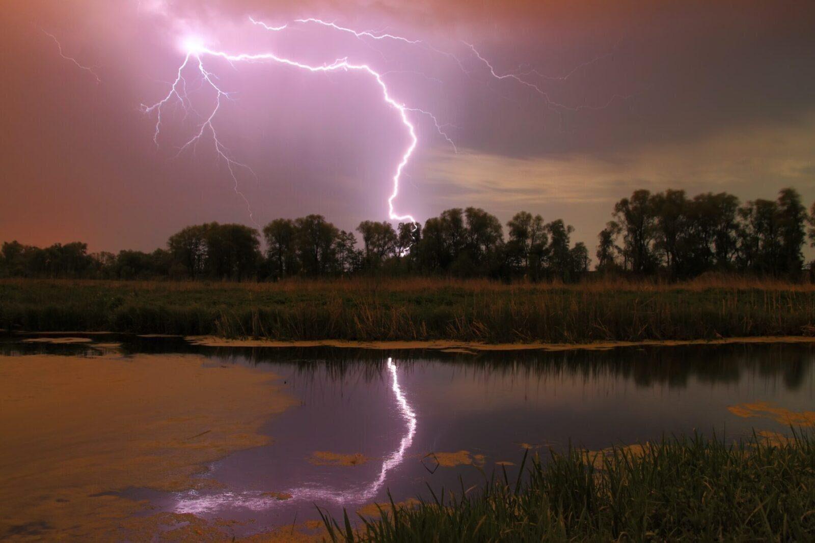 Thunderstorm on the river